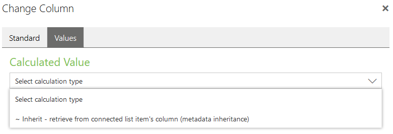 configure metadata inheritance